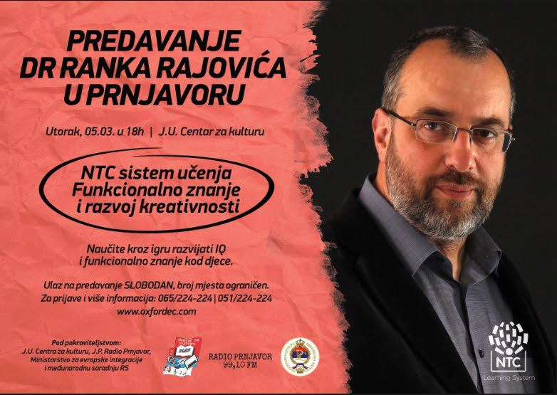 Predavanje dr Ranka Rajovića u Prnjavoru